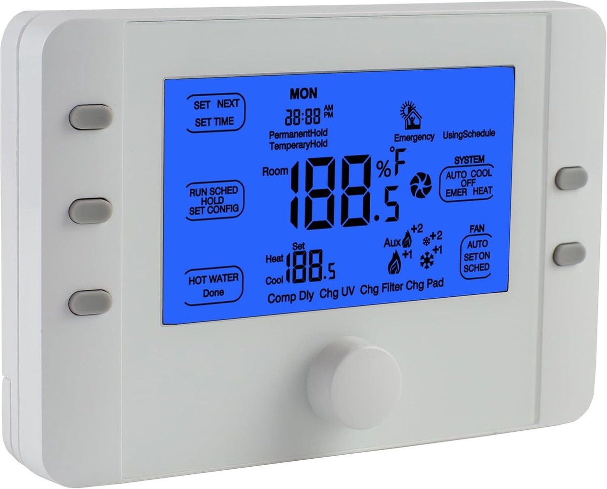Thermostaat voor warmtepomp - WiFi thermostat - max. 3 warm/2 koel - afstandsbediening via smartphone - ShopVlot