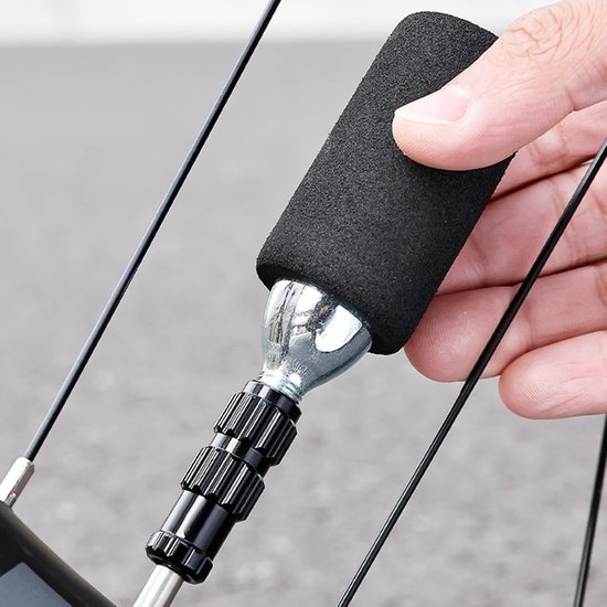 Fietspomp Adapter - Ventiel Opzetstuk - Banden Oppompen - Met Schuimrubber Bescherming - 6 x 3 x 3 cm - Zwart — afbeelding 4