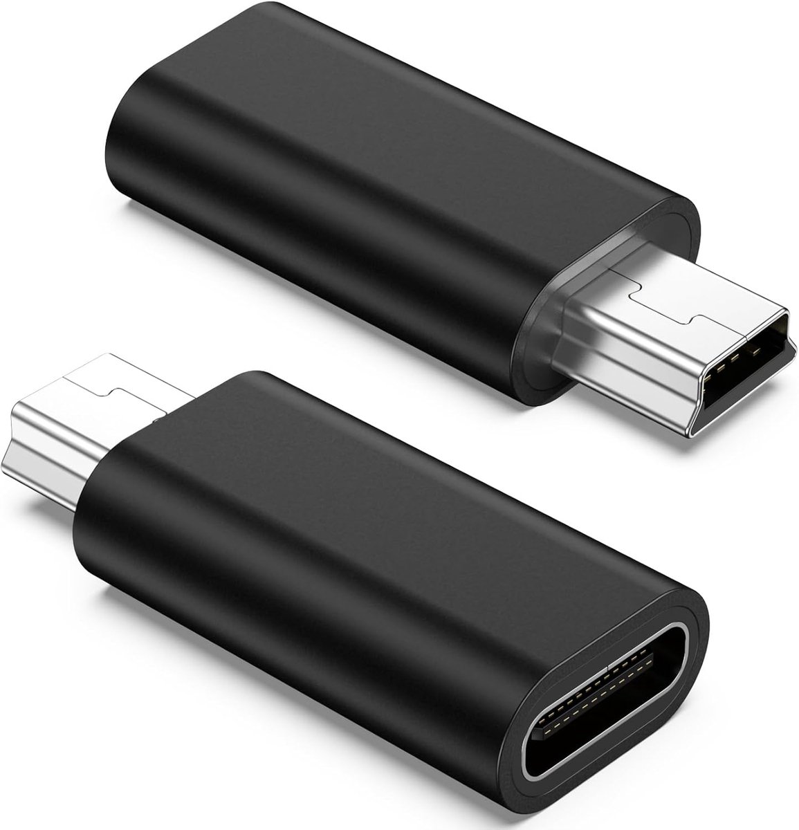 USB-C-adapter naar mini-USB - 2 stuks - snelle gegevensoverdracht - oplaadfunctie voor mobiele apparaten - ShopVlot