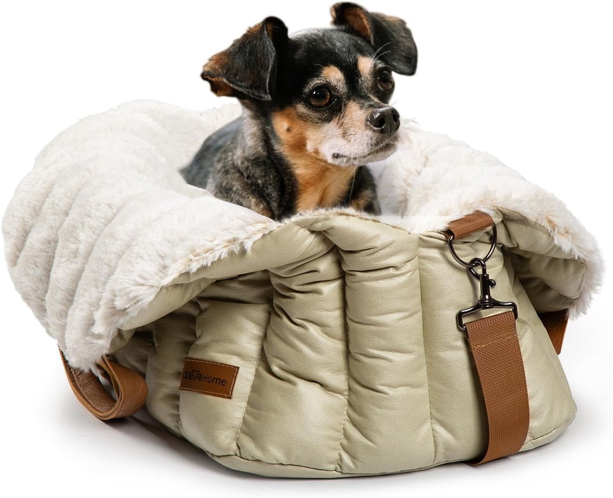 Honden draagtas 3-in-1 voor kleine honden tot 4.5 kg - zachte fleece binnenkant - stijlvolle draagtas - ShopVlot