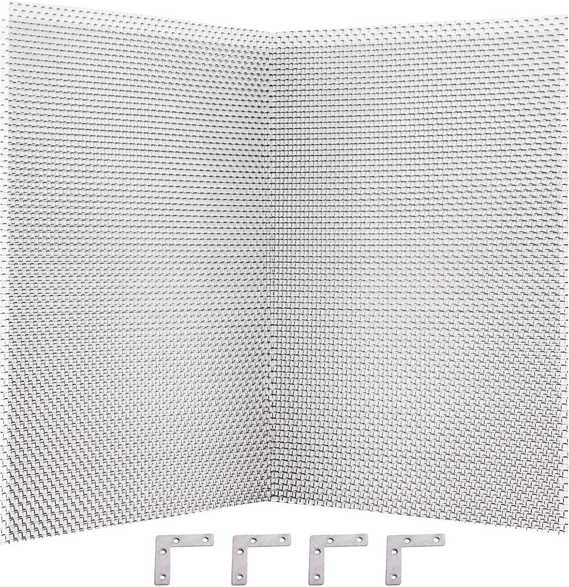 Gaas tegen knaagdieren 420 x 300 mm - roestvrij staal 304 - 20 mazen - voor ventilatie en bescherming - ShopVlot