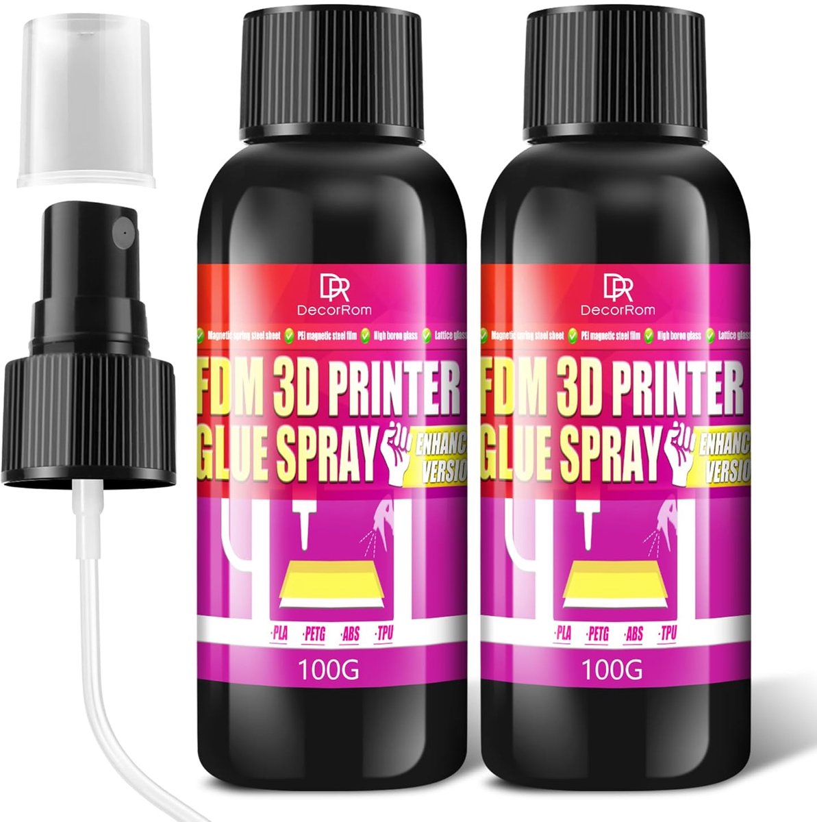3D-printlijm 200 ml - Spraylijm voor TPU, ABS, PETG, PLA - Vermindert vervorming - Eenvoudig in gebruik - ShopVlot