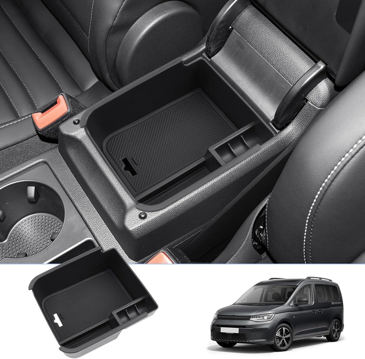 Center Console Organizer - Multifunctionele Opbergbak - Geschikt voor VW Caddy 5 en Ford Tourneo Connect - ShopVlot