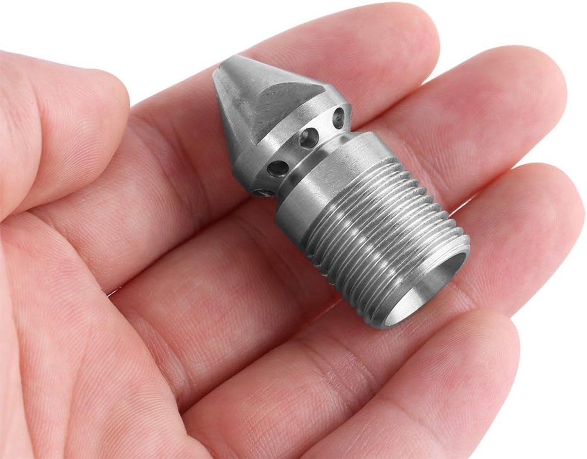Duct Cleaning Nozzle - Rvs SS304 - 3/8BSP Draad - Voor effectieve afvoerschoonmaak - ShopVlot