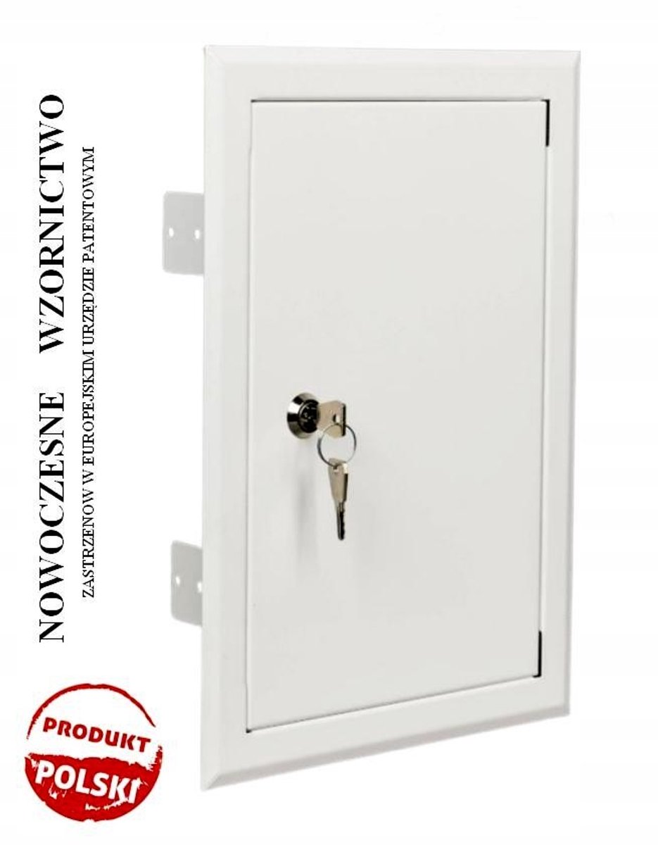 Plat Inspectieluik 40x60cm met Sleuf - Wit