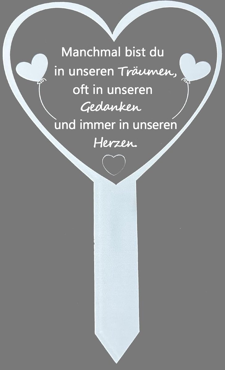 Gravesteen hart met tekst - weerbestendig - elegante vormgeving - blijvende herinneringen - ShopVlot