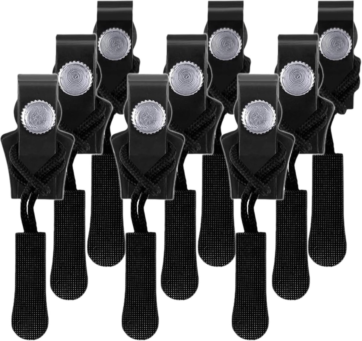 Zipper reparatieset 9-delig - diverse maten - kunststof en metaal - eenvoudig in gebruik - ShopVlot