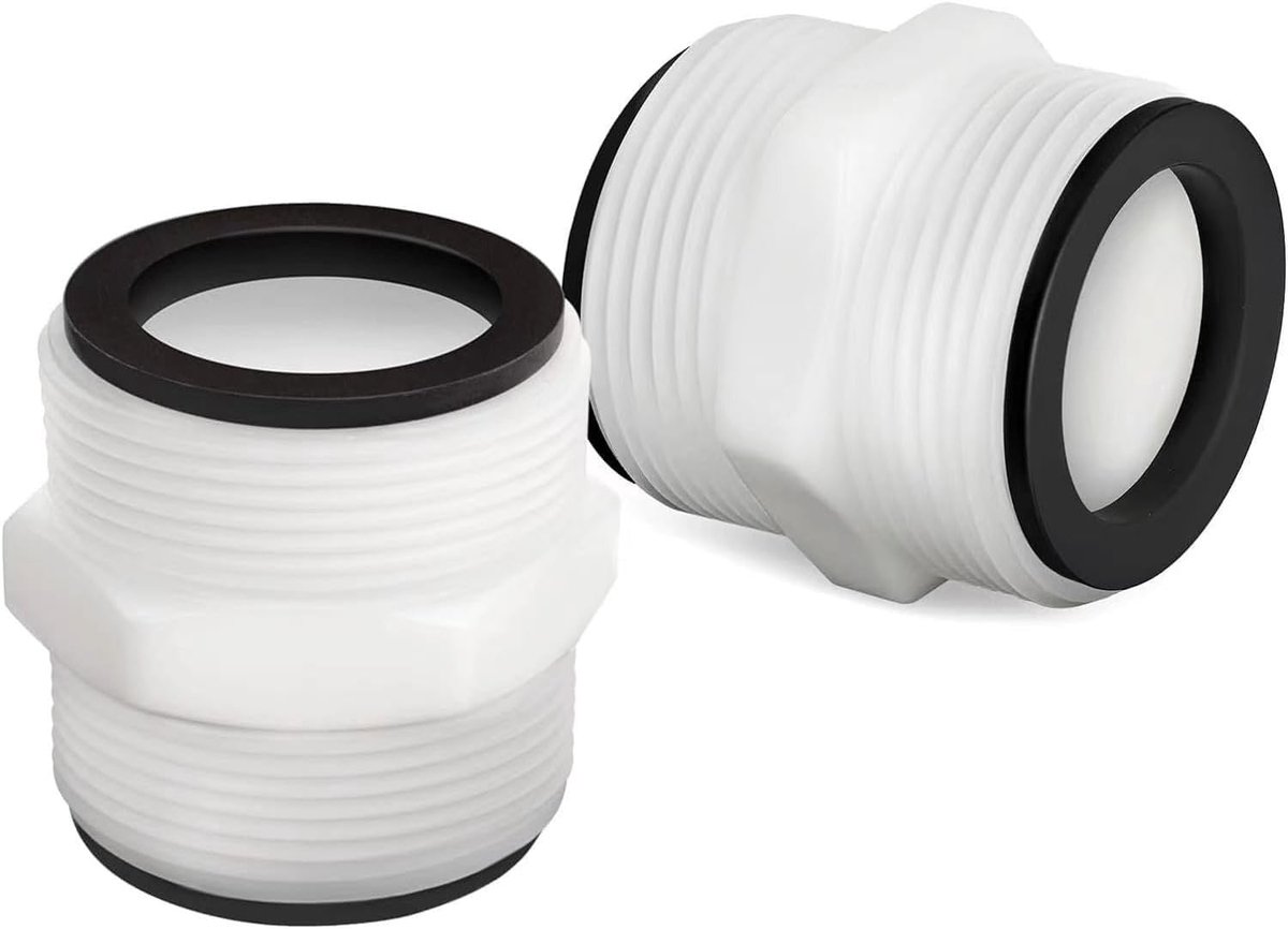 Zwembadslang-adapter 3.8 cm - Pack van 2 - Geschikt voor Intex en Coleman - Lekvrije verbinding - ShopVlot