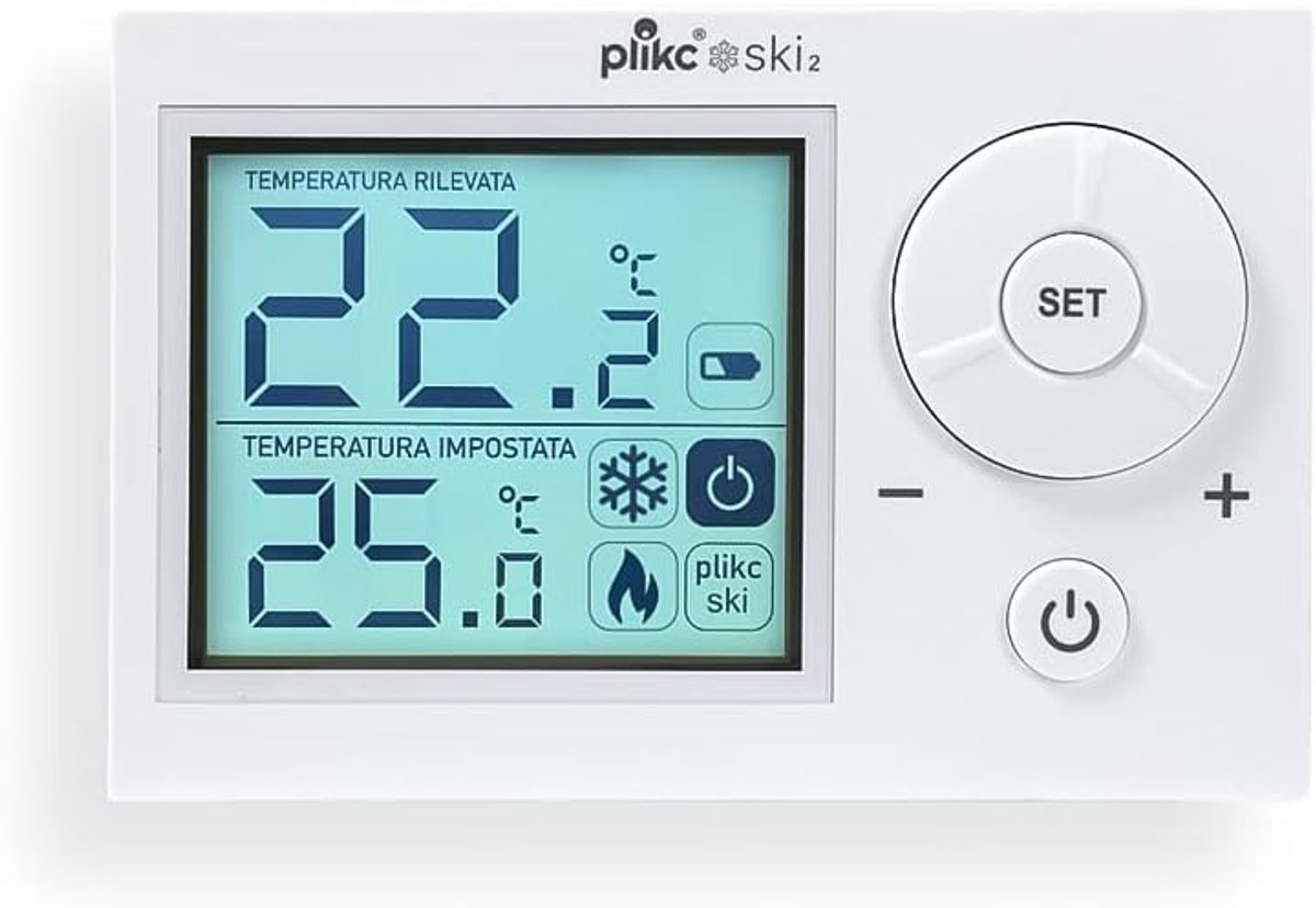 Digitale kamerthermostaat SKI 2 - witte uitvoering - microprocessor met verlichte display - ShopVlot