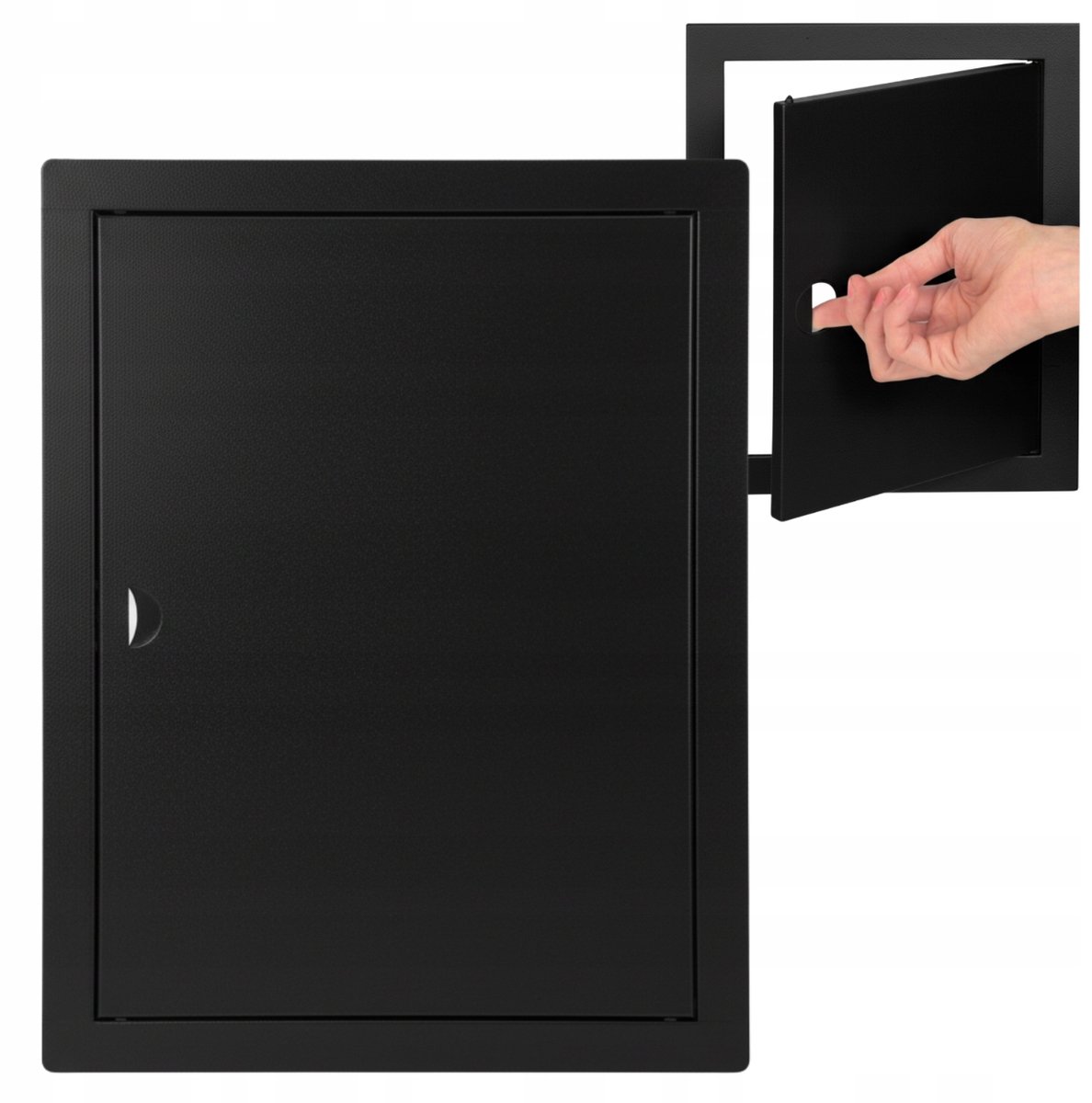 Zwart Metalen Serviceluik 25x50cm - Universeel met Klikslot