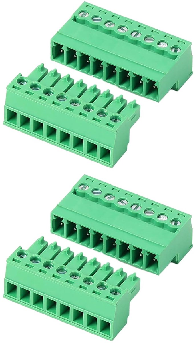 klemmen 3,81 mm pitch PCB schroef klemconnector klemblok pluggable voor socket panel mount (8)