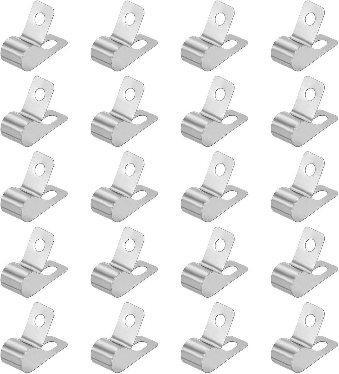 20 stuks 8 mm 5/16 inch R-type 304 roestvrij stalen kabelklem voor industrie, huishouden, leidingen en kabelinstallatie