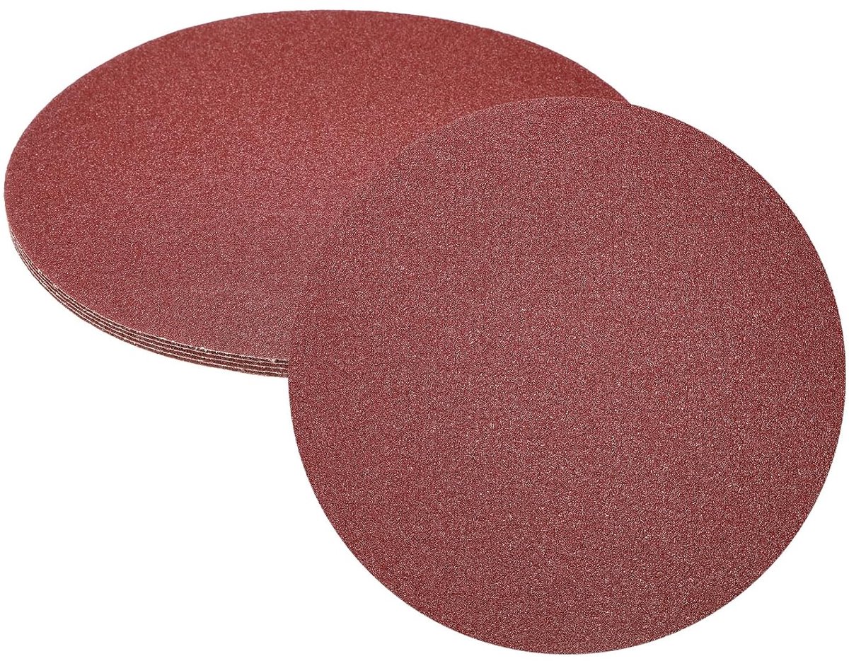 5 stuks PSA-schuurschijven 30 cm, korrel 40 zelfklevend schuurpapier van aluminiumoxide, rond schuurpapier zonder gaten voor nat en droog slijpen