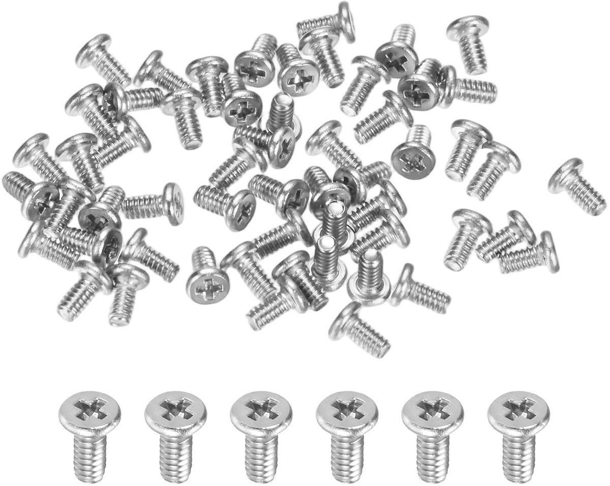 Machineschroeven met platte kop, M1,6 x 3 mm, roestvrij staal 304, Phillips voor machines/installaties, kruisleidingsbeslag