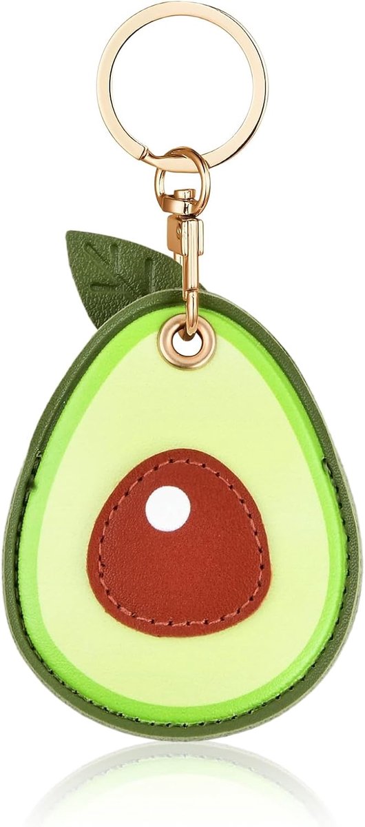 Cartoon sleutelhanger, schattig fruit sleutelhanger, citroen sleutelhanger leer, auto sleutelhanger creatief, portemonnee sleutelhanger toegangskaart lederen hoesje leuke charme voor sleuteltas