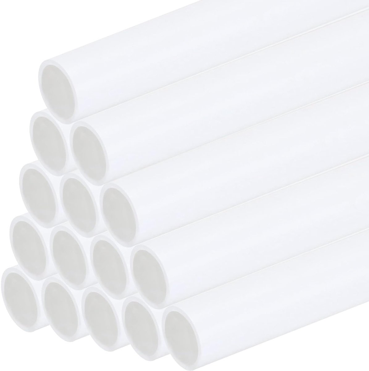 20 stuks kunststof buizen voor modellen van ABS, ronde buis 4 mm x 250 mm, wit, gemakkelijk te verwerken, voor doe-het-zelf architectuurmodellen
