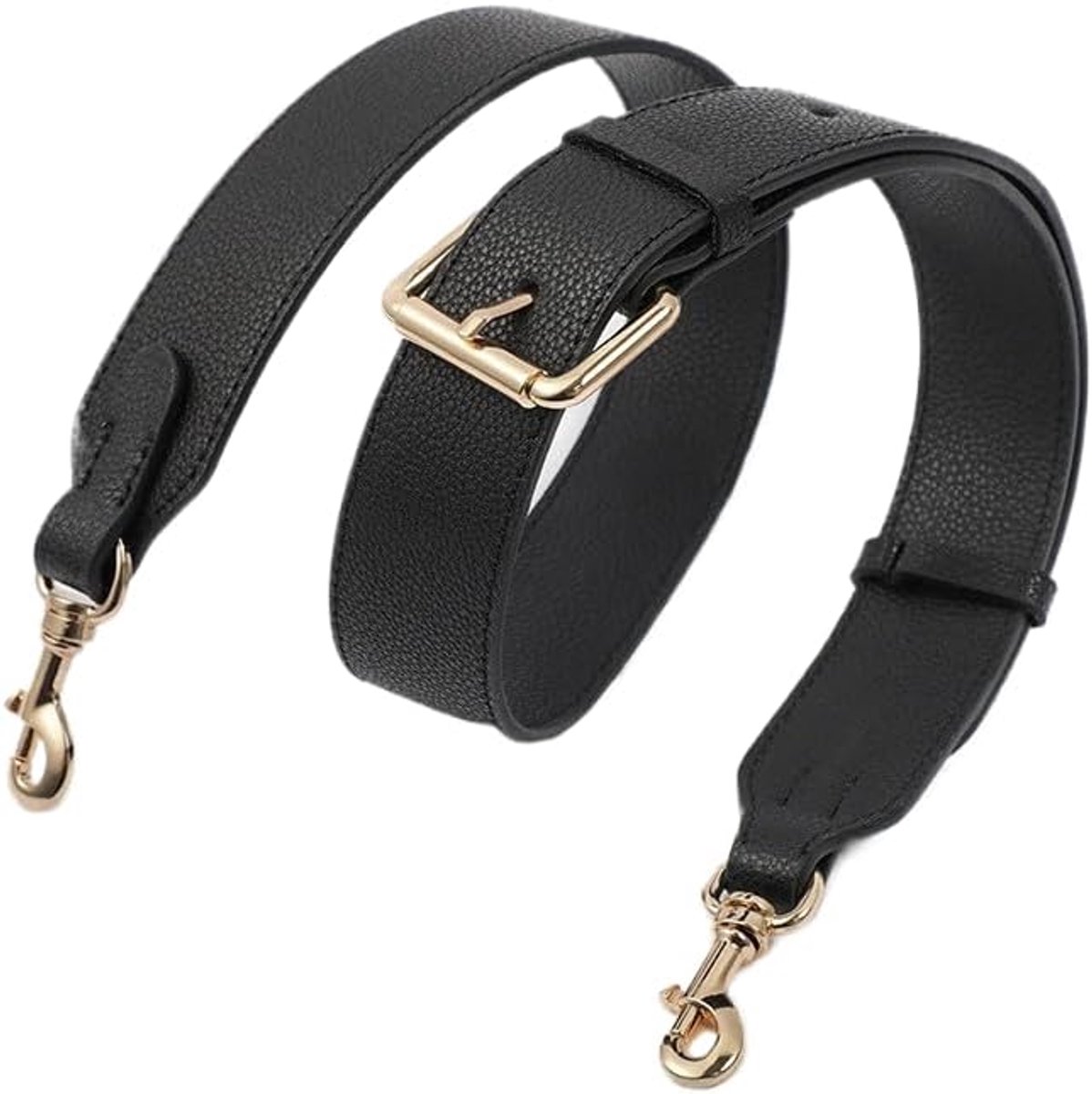 3,5 cm, leren tasriem, schouderriem van leer, voor tassen, 88-108 cm, schouderriem, draagriem voor tassen, draagriem, riem voor dames, handtassen, portemonnee, zwart
