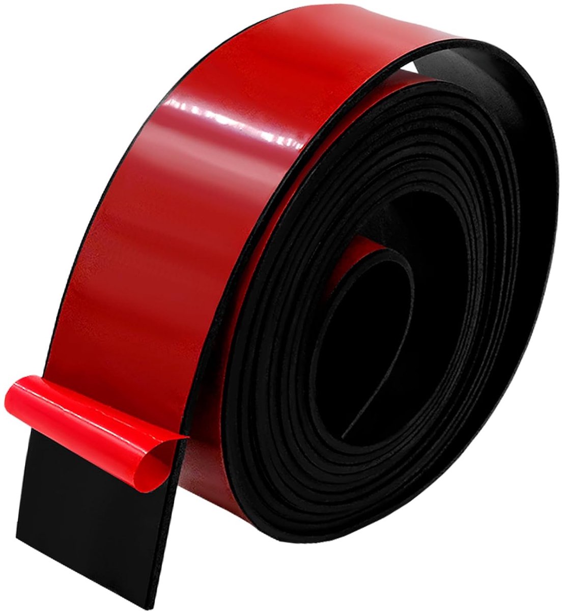 3 meter zelfklevende rubberen strip, 40 mm x 2 mm rubberen mat van robuust neopreen, afdichtingstape voor anti-vibratie, ideaal voor vloerbescherming, deuren, ramen, auto en doe-het-zelf, zwart