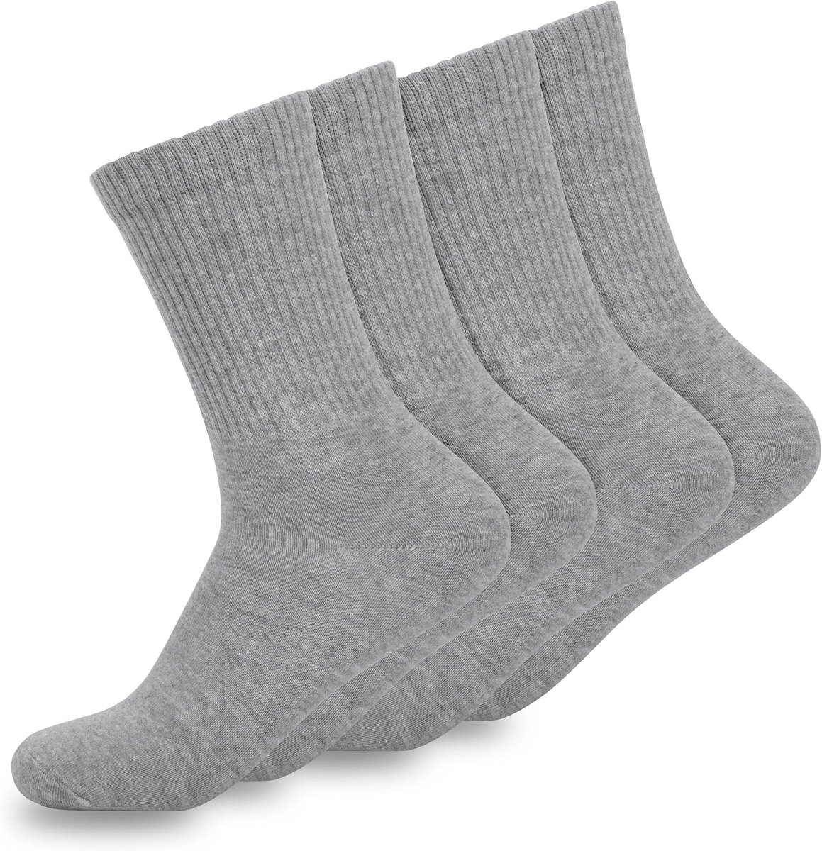 Sokken, hoge tennissokken voor dames en heren (4 paar), ÖkoTex100, stijlvol voor elke outfit