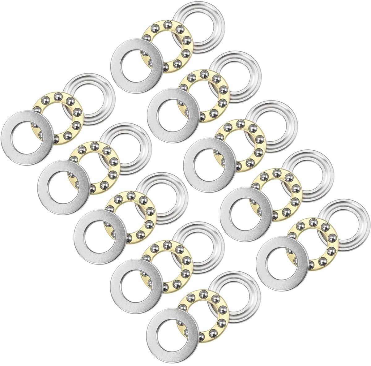 Lagers - [10 mm x 18 mm x 5,5 mm] chroomstaal miniatuur axiale lagers met sluitring voor gebruik in gereedschapsmachines