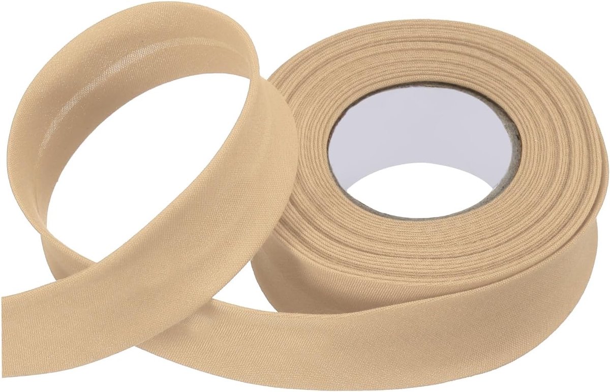 Groothandel 3/4 inch Bias-Bias polyester vouwband voor naaien, quilten naaien, zomen voering handwerk (kaki 6 yards)
