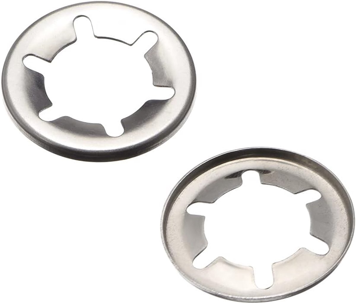 Sourcing map Vergrendelingsschijf M16 x 28 mm interne vergrendelingsschijf tand ster roestvrij staal duwring V clips bevestiging 50 stuks