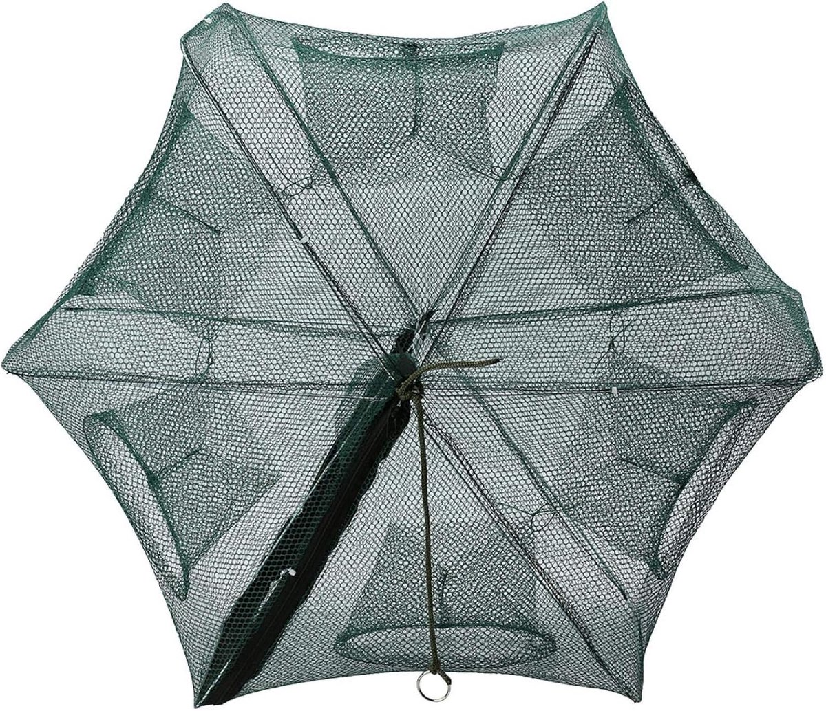 6/12 gaten Automatisch visnet Garnalenkooi Nylon Opvouwbaar, om gemakkelijk de vis, krab, kreeft en langoesten eruit te halen(6 gaten)