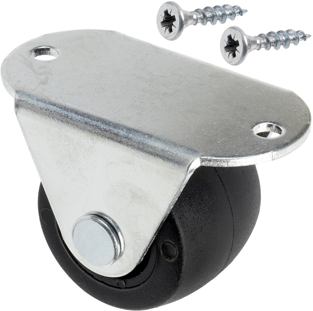 - Set van 4 vaste meubelwielen Ø30 + 10 houtschroeven Ø3.5x16 mm | draagvermogen 25 kg | praktische oplossing voor het verplaatsen van meubels planken trolleys