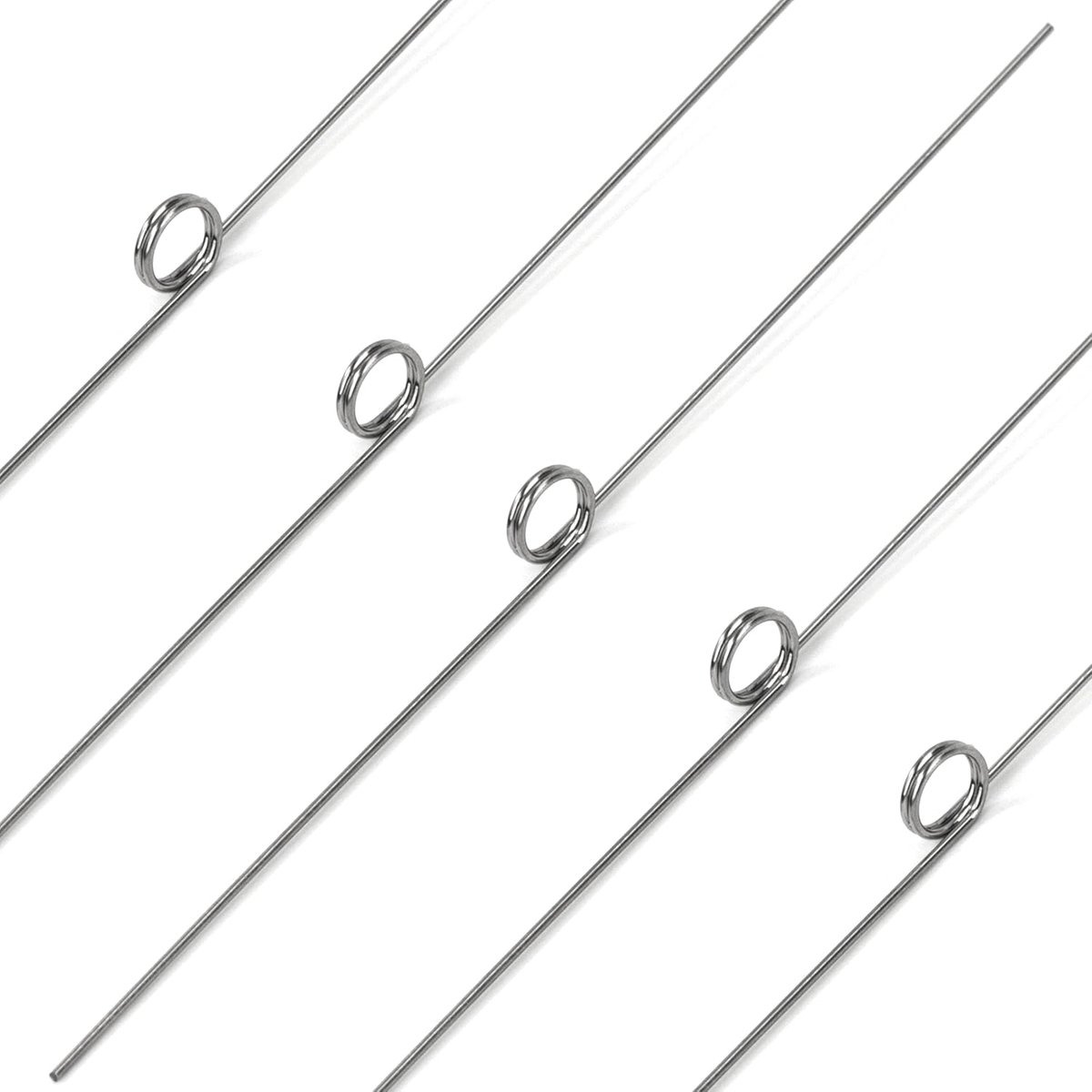 Torsieveren van roestvrij staal draaddiameter 0,4 mm binnendiameter 3 mm armlengte 30 mm hoek 180° 2 omwentelingen links 0,4 x 3 x 30 mm