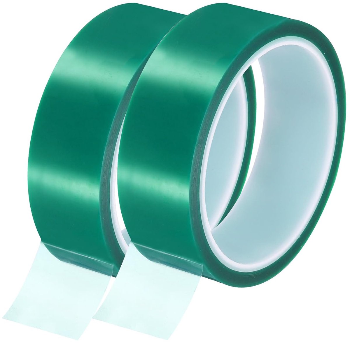 Groene verwarmingsband, 2 rollen, 30 mm x 33 m, hittebestendige band voor sublimatie, hittevinylpers, warmteoverdracht, printplaat, geen residu