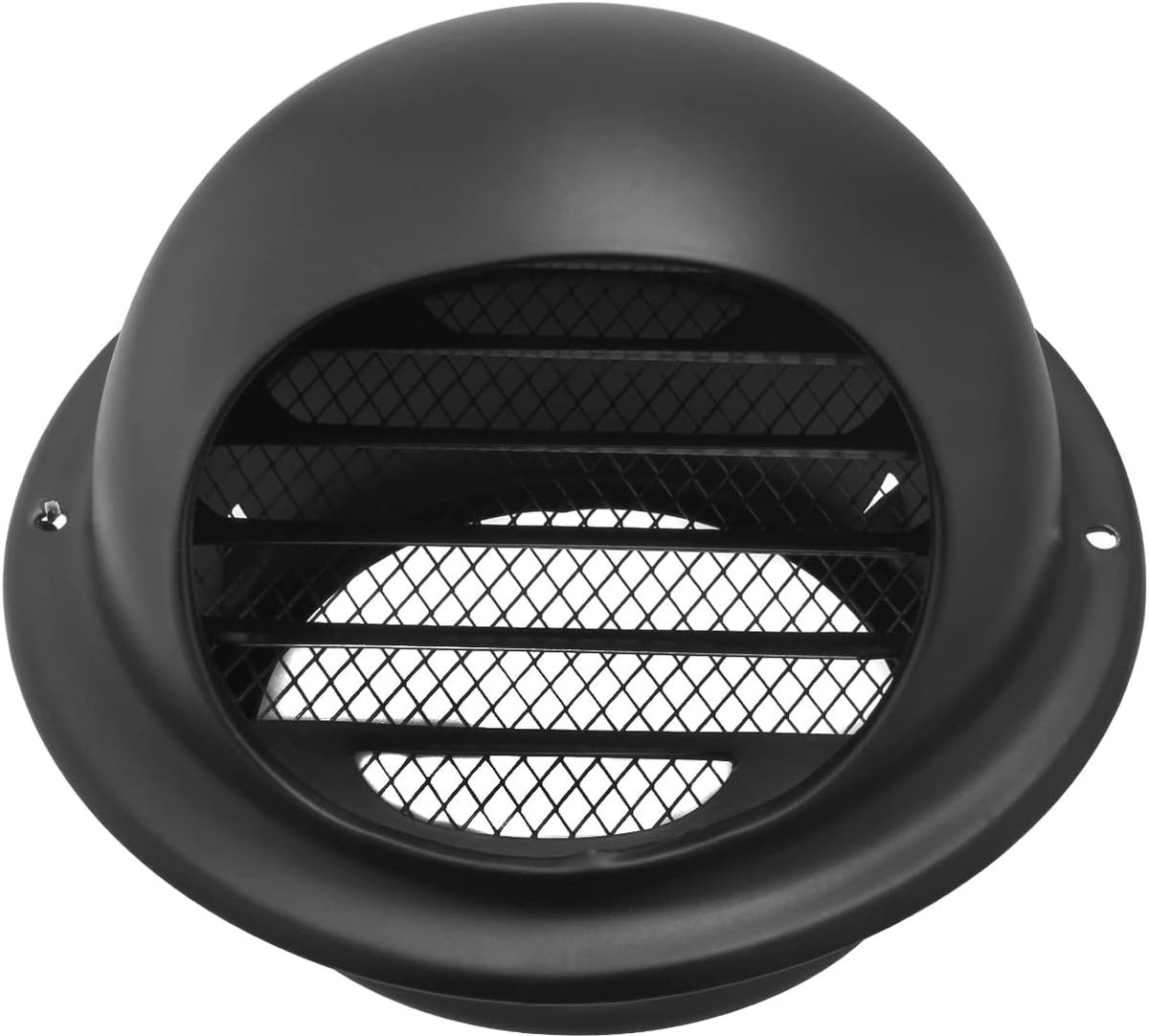 Garage φ 100 mm ventilatierooster roestvrij staal, Moonjor rond afvoerrooster, uitlaatkap, regenbestendige afdekking voor woningen, wooncultuur (zwart)