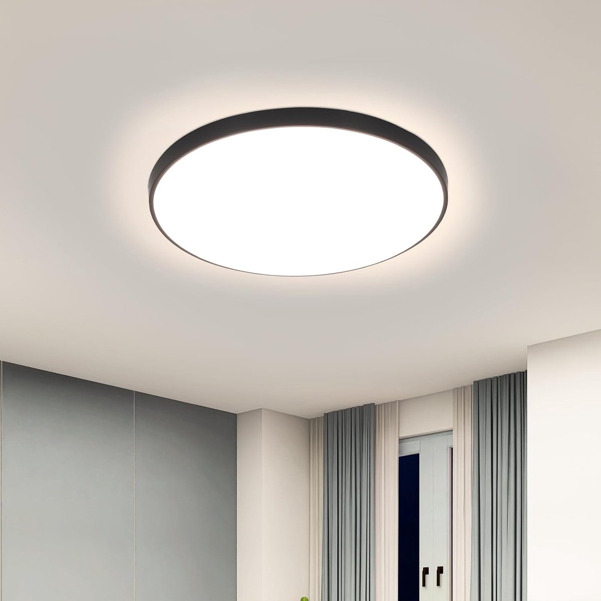Rond, 24W moderne plafondlamp 4500K IP54 waterdicht | led-plafondverlichting voor badkamer, woonkamer, slaapkamer, gang Ø 27 cm