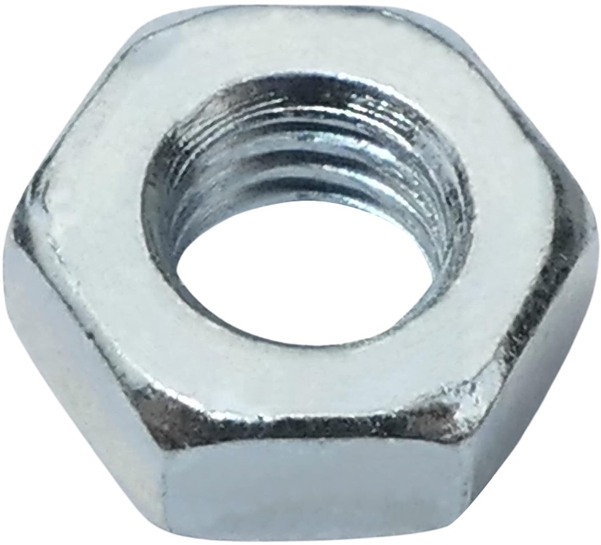 - C58243 - set met 100 zeskantmoeren klassieke zeskantfase M3 - van staal - metrische binnendraad - DIN 934 - kleur zilver