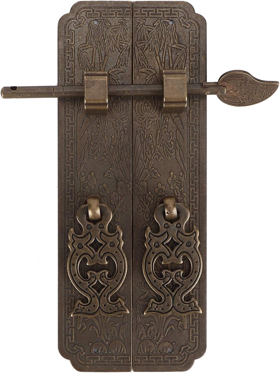 Vintage Chinese stijl messing handgrepen voor kasten - antieke koperen kast trekt - traditionele meubelhardware - Mei LAN Zhu Ju Design