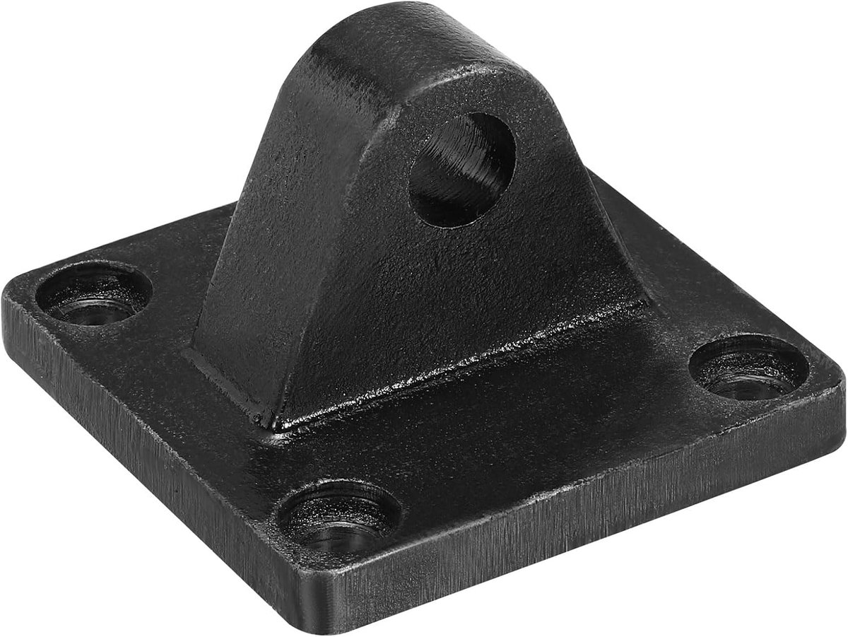 75x75x48mm Luchtcilinder Voetflens Staaf Scharnier Pneumatisch Montagebeugel Achtermontage Onderdelen, Zwart