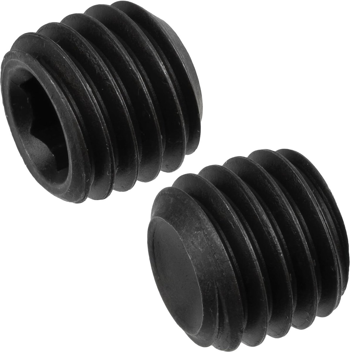 Schroeven zonder kop M12X10 mm - met concaaf einde schaal 6-zijdig hol - van staal - kleur zwart