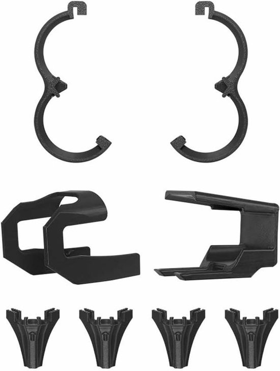 3-in-1 anti-botsing bescherming guard set voor DJI Neo 2 accessoires, propeller guard protector + landingsgestel + gimbal bumper guard voor DJI Neo 2 drone accessoires (zwart) — afbeelding 4