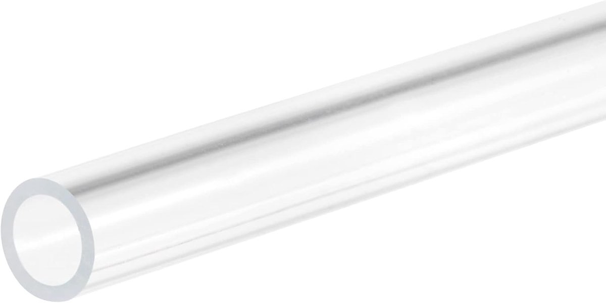 Sourcing map 2 stuks heldere stijve acrylbuis 6 mm ID x 8 mm OD x 305 mm ronde buis