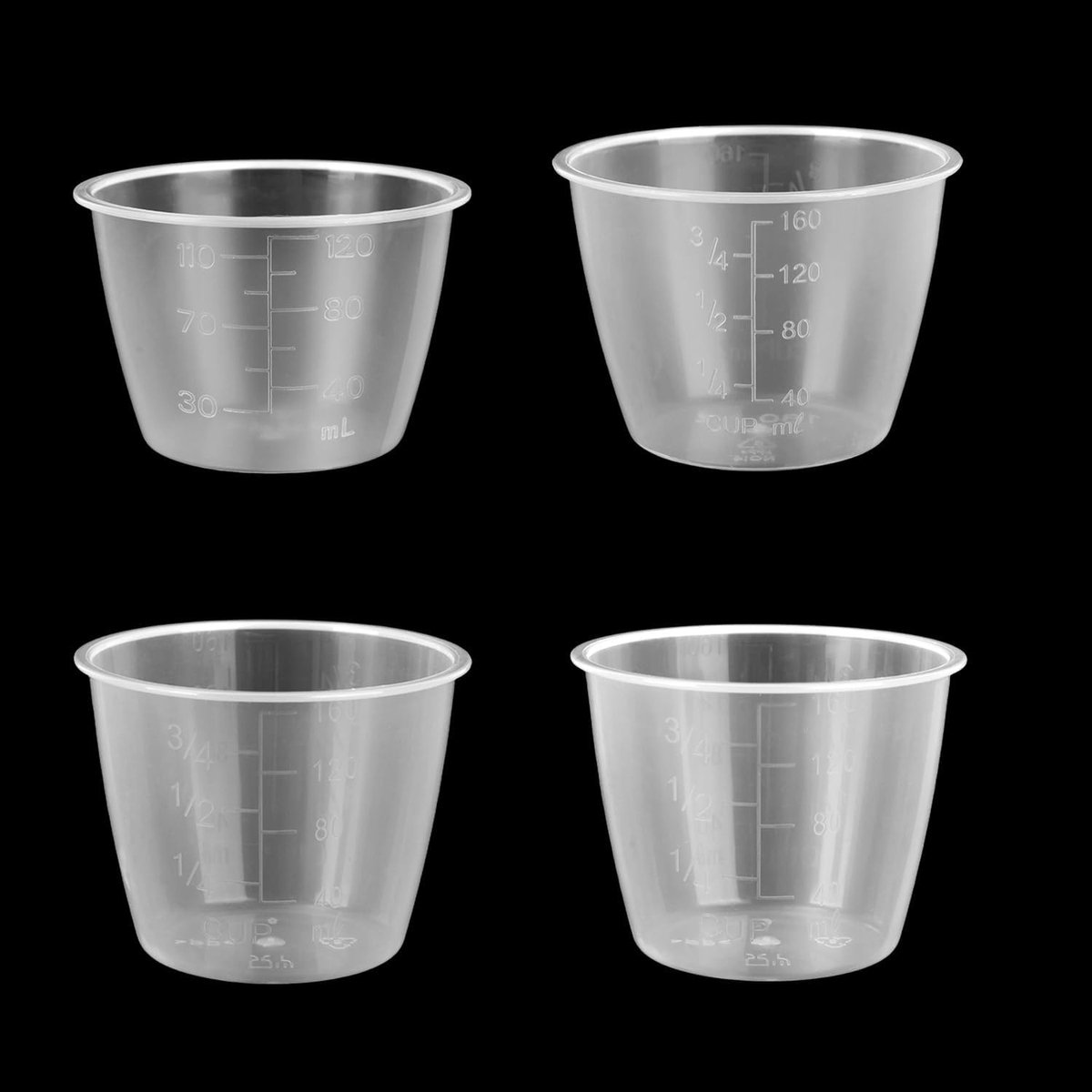 Maatbekers, 120ml/160ml/180ml Transparante Maatbekers voor Rijstkokers Geschikt voor Dierenvoer Granen Droge/Vloeibare Ingrediënten en Wasmiddel