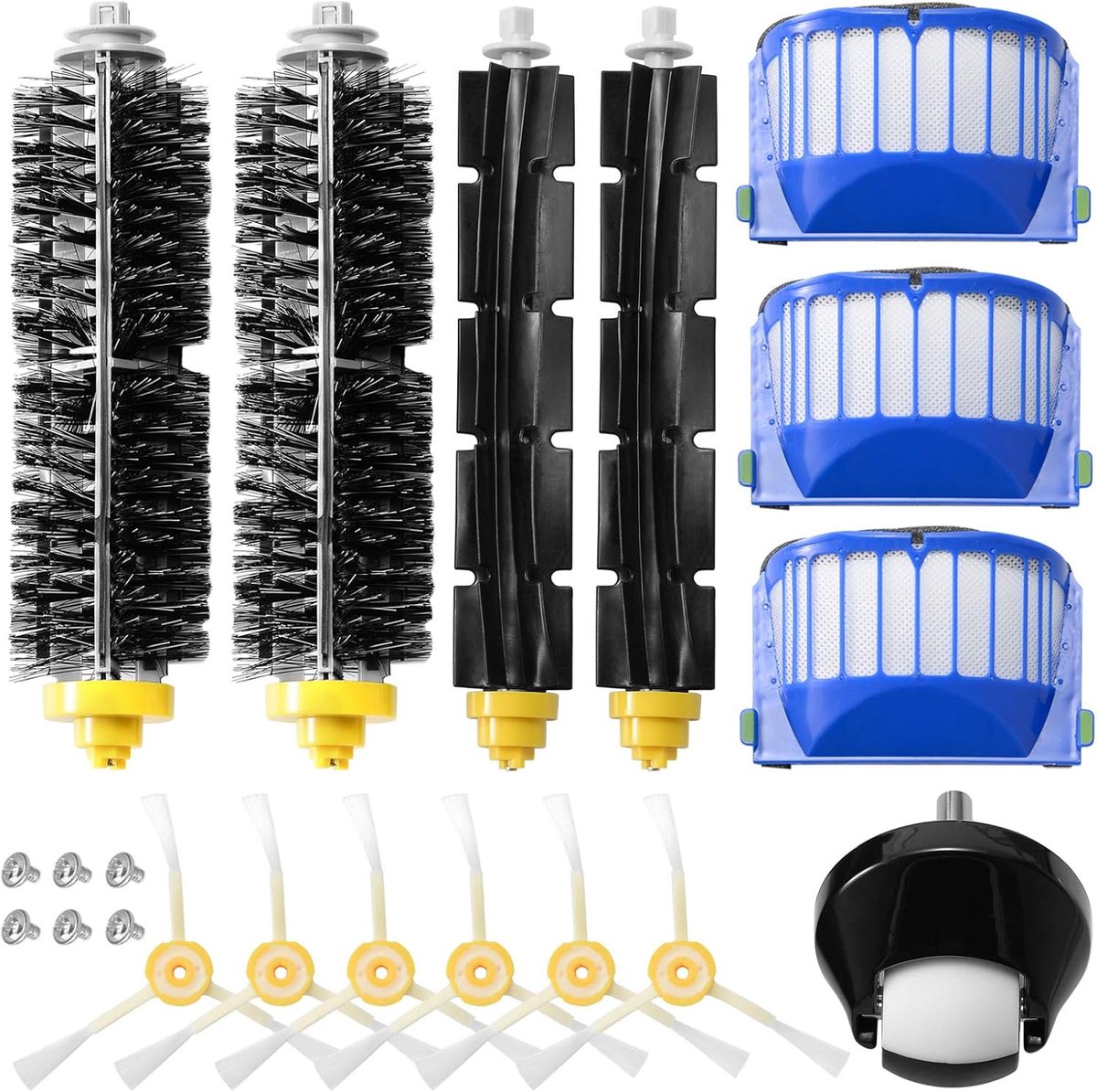 20-delige vervangingsset serie 600, accessoires compatibel met serie 600, 605, 606, 610, 615, 620, 625, 630, 632, 639, 650, 660, 671, 675, 681, 696, filters en borstels 600, reserveonderdelen
