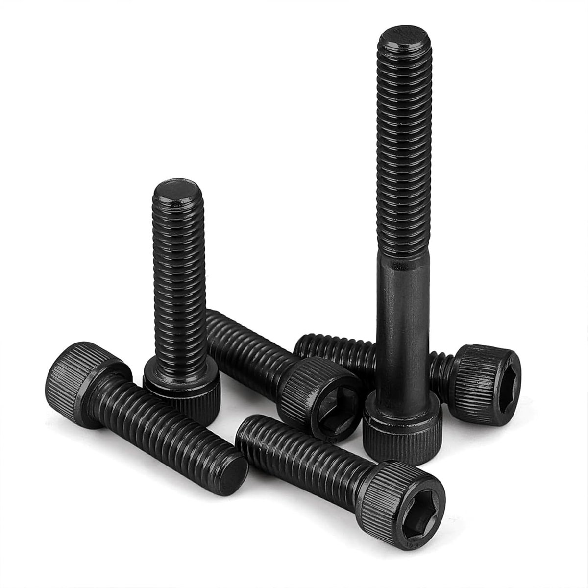 20 stuks M6 x 30 schroeven, cilinderschroeven, cilinderkopschroeven DIN 912 / ISO 4762, binnenzeskant, zwart oxide, volledige schroefdraad gelegeerd staal met binnenzeskantsleutel