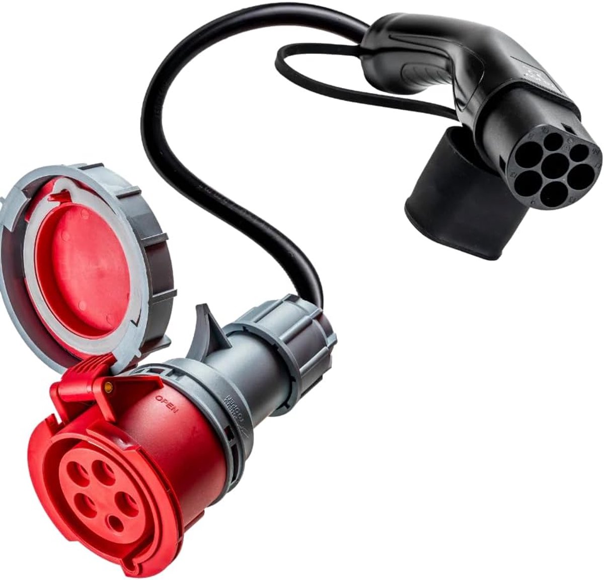 CEE adapter 32A 5-polig - type 2 - voor elektrische voertuigen - betrouwbare laadoplossing - SnelShoppen