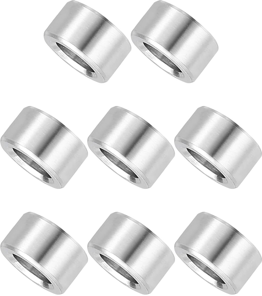 8 stuks roestvrijstalen afstandhouders 12 mm binnendiameter x 16 mm buitendiameter x 6 mm hoogte 304 roestvrijstalen bussen schroeven rond voor 1/2 inch M12 schroeven bouten moeren