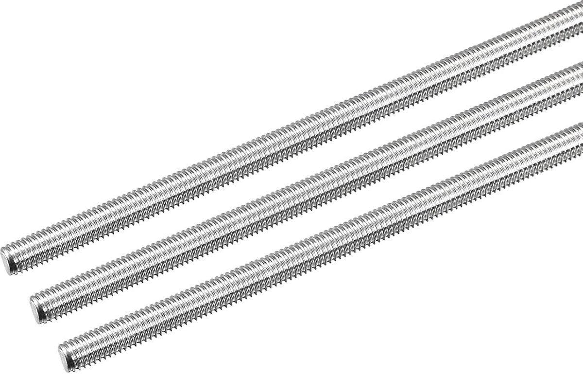 Draadstang M5 x 400 mm schroefdraadstang 0,8 mm rechts draadstangen van roestvrij staal 304 stangenpennen 3 stuks