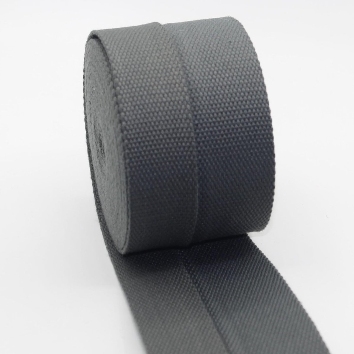 5 m dikke zware katoenen riem (antraciet 05, 5 m x 30 mm)