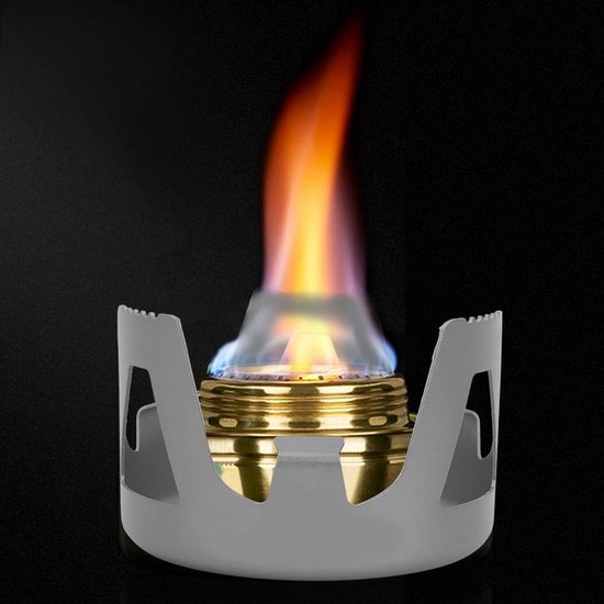 Camping Alcohol Stove, Ultralight Camp Spirits Kachels Met Stand, Draagbare Stove Alcohol Brander voor Kamperen, Wandelen, Backpacken, Picknick, Barbecue(Grijs) van Camping — afbeelding 4
