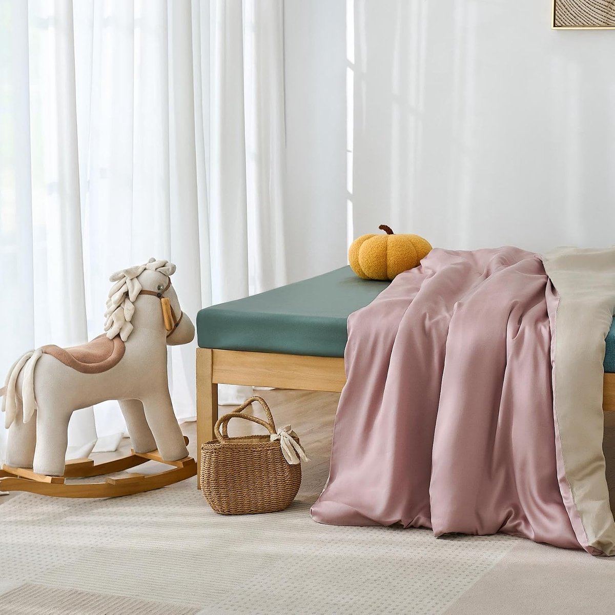 Dekbedovertrek Kinderen 120x150 - 100% TENCEL Lyocell Satijn - Ademend & Temperatuur Reguleren - Hypoallergeen - SnelShoppen