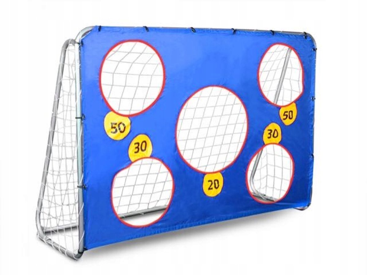 Voetbaldoel 215x150cm met schietmat en net