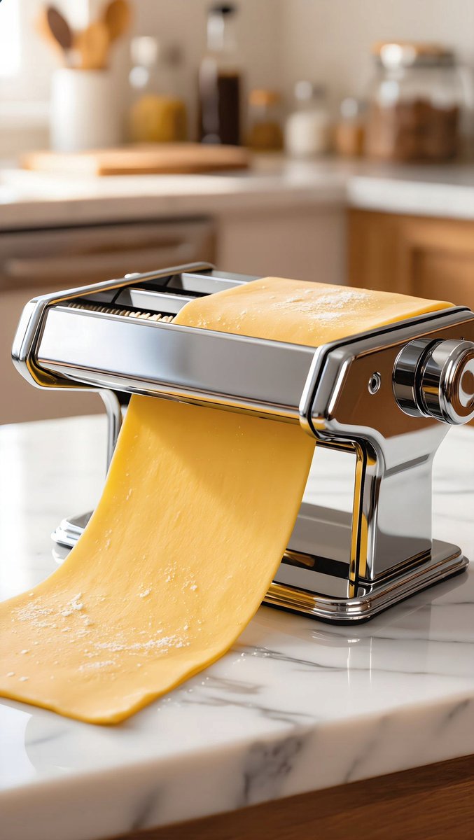 RVS Pastamachine Handmatig - Verse Pasta Maken - Instelbare Dikte van RVS — afbeelding 3
