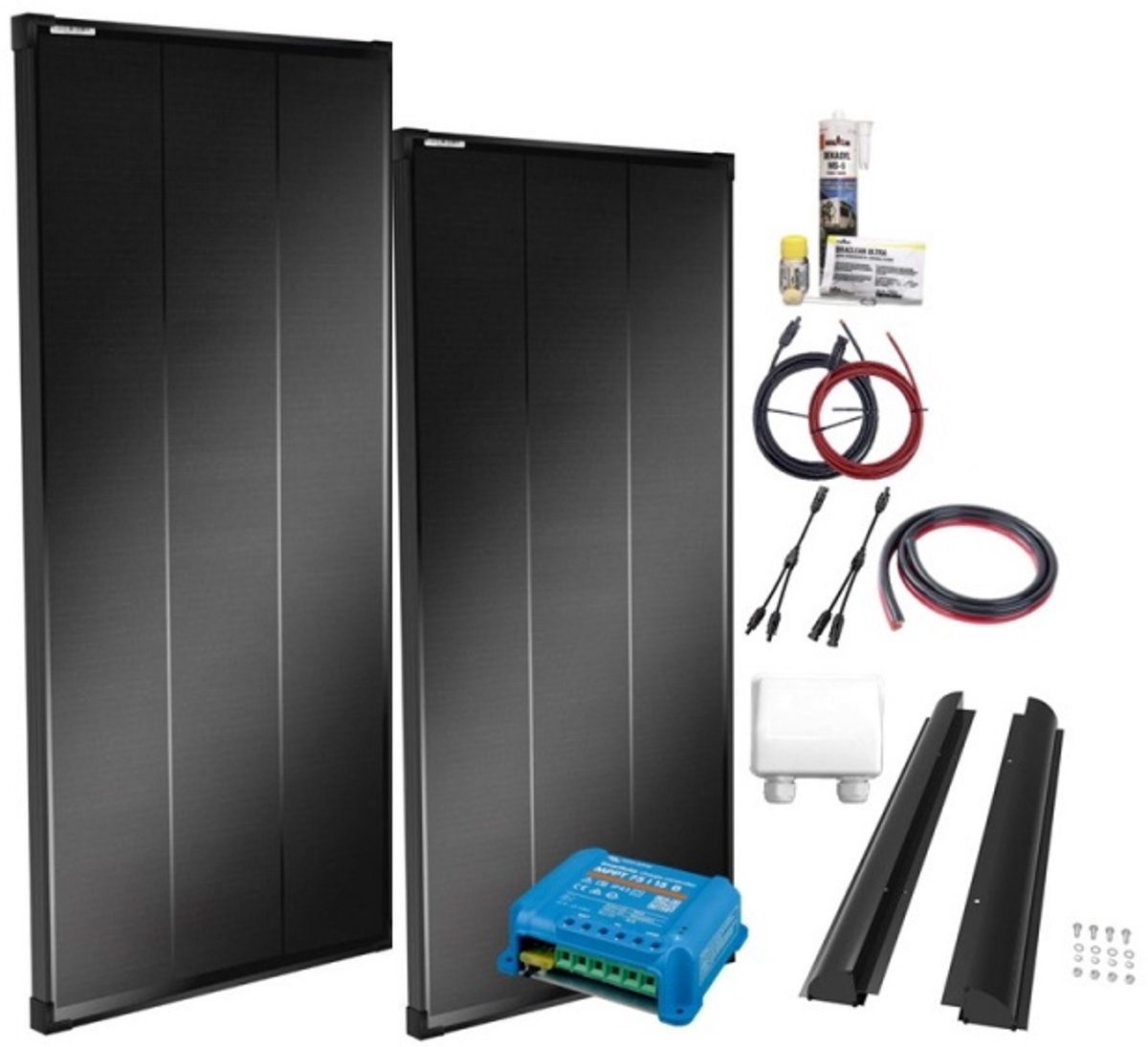 Bente Solarset 2x150Watt +Victron mppt 100/20
